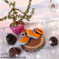 پاپوش بافتنی کودک طرح مینیون ( کد 30410 )