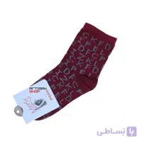 جوراب تمام نخی نیم ساق زنانه کد M-RE
