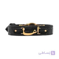 دستبند با چرم سنگی به همراه لوگو اسم و حرف