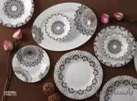 سرویس غذا خوری 25 پارچه مربع طرح 133 آذین اوپال