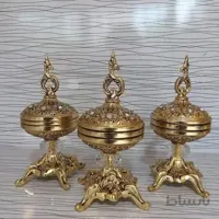 کد5-125   قندان پایه دار آلومینیوم آبکاری شده