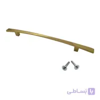 دستگیره کابینت دوپیچ طلایی فلزی مدل G250 طول 21.5 سانتی‌متر