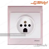 پریز تلفن دوکاره ایران ترنسپرنت صورتی