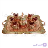 سرویس چایی خوری بزرگ مس و خاتم