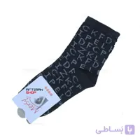 جوراب تمام نخی نیم ساق زنانه کد M-BL