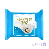 دستمال مرطوب آرایشی نارگیل میکاپ رز MakeUp Rose ا MakeUp Rose Coconut cleanser makeup remover
