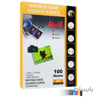 کاغذ فتوگلاسه یونیک سایز A3 وزن 180 گرم 100 برگ دو طرفه