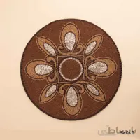 رومیزی منجوق دوزی قهوه ای مدل 1