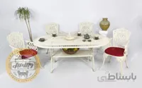 میز آلومینیوم بیضی مدل آرامیس