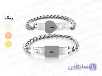 ست دستبند قفل و کلید قلب جفت مردانه و زنانه 11799