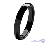 انگشتر رینگ مشکی استیل سایز 8