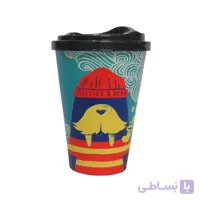 لیوان کافی درب دار پلاستیکی کد 24K-16