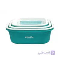 سرویس ابکش لگن 6پارچه کوچک لاولی صورتی