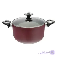 قابلمه سایز 20 گرانیتا نوک مدادی با درب شیشه ای زرساب کد GT-420M
