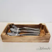 جعبه چوبی طرح ایکیا مدل h5 رنگ سوخته