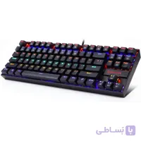 کیبورد Redragon K552-KR Red Switches ا Redragon K552 Mechanical Gaming Keyboard LED Rainbow Backlit Wired 87 Keys Keyboard Tenkeyless for Windows Gaming PC US QWERTY (Red Switches)