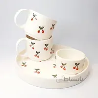 سِت چای خوری دو نفره طرح گیلاس