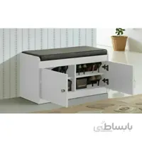 جاکفشی مدرن کمد دار با نشینمن چرمی