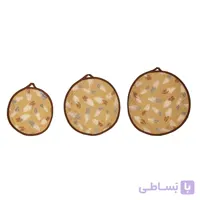 نیم ست 9 تکه آشپزخانه چاپی رزین تاژ طرح پر