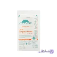 دستکش جراحی بدون پودر نوا سایز ۸ ا Nova powderless surgical gloves size 8