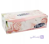 دستمال کاغذی پاپیا مدل گل رز 150 برگ دولایه