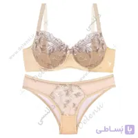ست شورت سوتین توری فانتزی با گلدوزی
