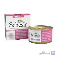 کنسرو گربه با طعم ماهی تن و مرغ شسیر (Schesir Tuna and Chicken with Rice) وزن 85 گرم