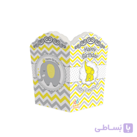 ظرف پاپ کرن تم تولد فیل کوچولو
