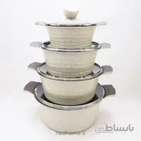سرویس قابلمه 16 پارچه گرانیت یونیک کرم