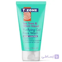 ژل شستشوی پوست چرب تی زون (T-zone) | مدل درخت چای و فندق، تسکین دهنده، مات کننده پوست | 150 میل