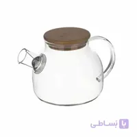 قوری پیرکس درب بامبو 1 لیتری ا Bamboo Teapot