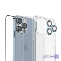 گلس , قاب , محافظ لنز , برچسب پشت iPhone 13 Pro Max گرین Green Lion 4 in 1 360° Protection Pack