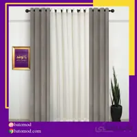 پرده آماده مخمل رنگ طوسی فیلی کد957