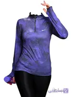 بلوز نیم زیپ فینگردار ورزشی زنانه Nike کد 01 ا Nike Womens Sports Finger Half Zipper Blouse Code 01