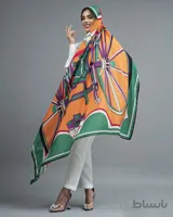 روسری نخی دور دست دوز کد BH111