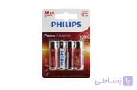 باتری قلمی فیلیپس مدل Power Alkaline بسته ۴ عددی