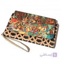کیف کلاچ درب دار شکسته بزم ایرانی