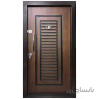 درب ضد سرقت طرح آبشار روکش راش سی ان سی - 110*210 / راست بازشو