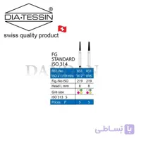 C 851 فرز الماسه تیپر غیر برنده زرد پرداخت (composite) - بسته ۵ عددی