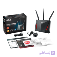 روتر RT-AC86U ایسوس(با توجه به اتمام موجودی سایت، لطفاً با فروشگاه تماس حاصل نمایید)
