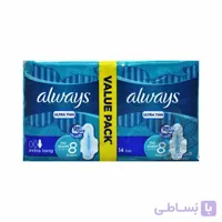 نوار بهداشتی خیلی نازک ۱۴ عدد خیلی بلند آلویز – always