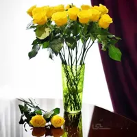 دسته گل رز هلندی زرد