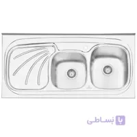 سینک آشپزخانه روکار پرنیان استیل مدل PS1107