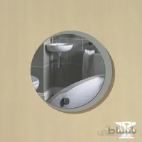 آینه گرد طوسی رنگ حلالی مدل L55 مناسب دستشویی