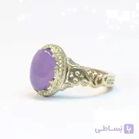 انگشتر سه گل نگین عقیق سوسنی
