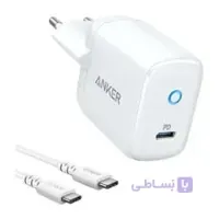شارژر دیواری انکر مدل B2019 به همراه کابل تبدیل USB-C ا Anker PowerPort PD 1 with Charging Cable USB-C B2019