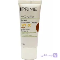 کرم ضدآفتاب SPF60 رنگی بژ طبیعی پریم / Prime Acnex Tinted SPF30 Beige Sunscreen Cream