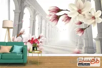 پوستر دیواری 3بعدی گل