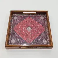 سینی مربع دکوپاژ کد ۱۰