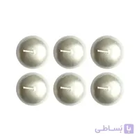 شمع نقره ای گرد بسته 6 عددی